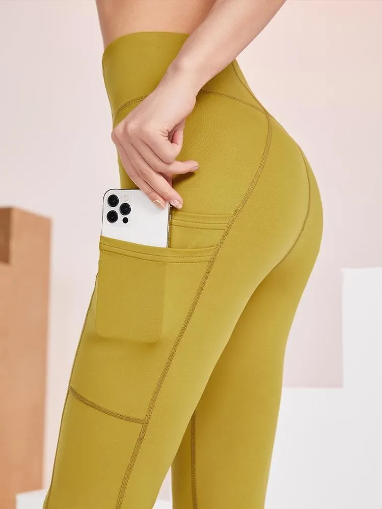 隠しポケット付きドレーピング パンツ レギンス　