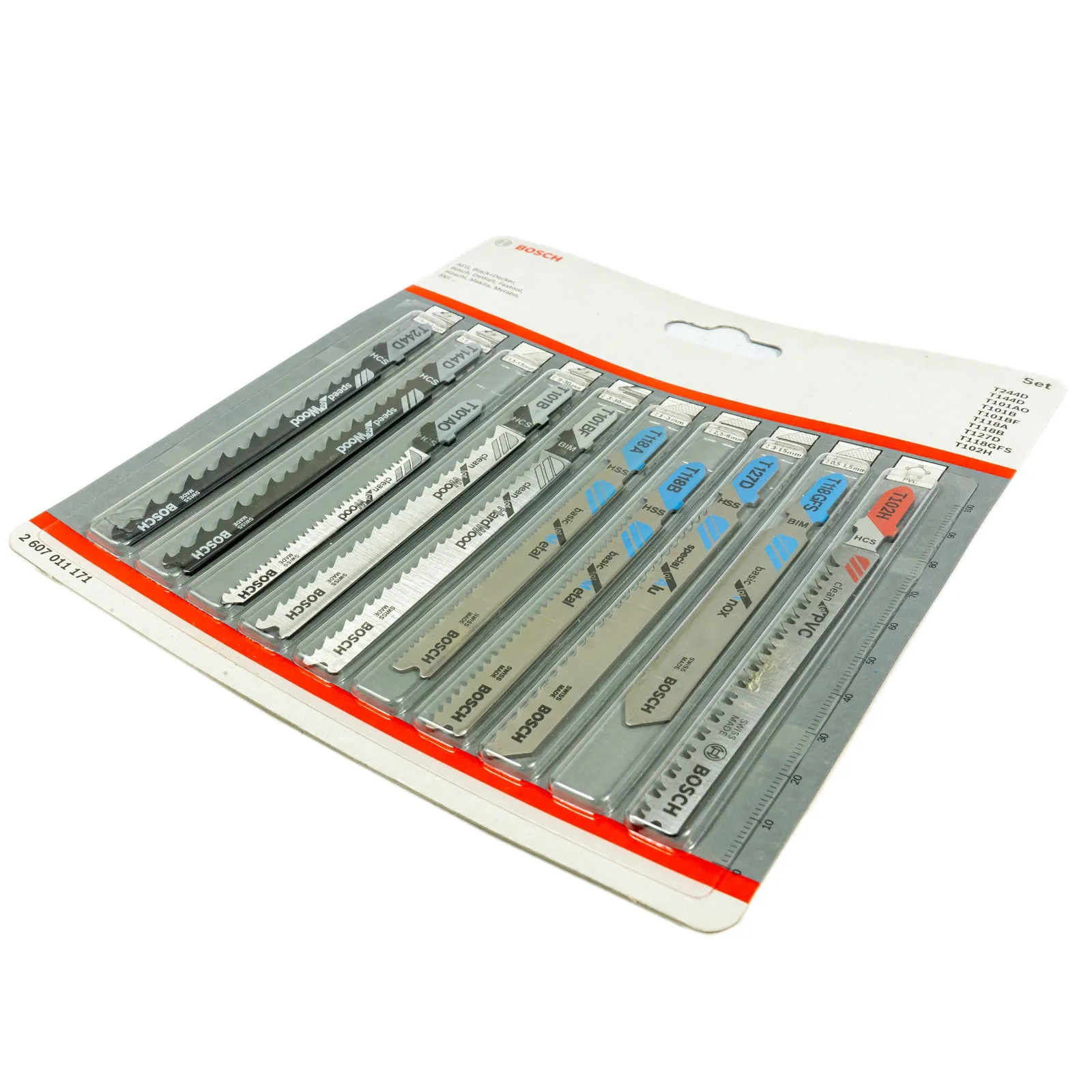 10-tlg. Stichsägeblatt-Set All in One (für Holz, Metall, PVC, T-Schaft-Aufnahme)