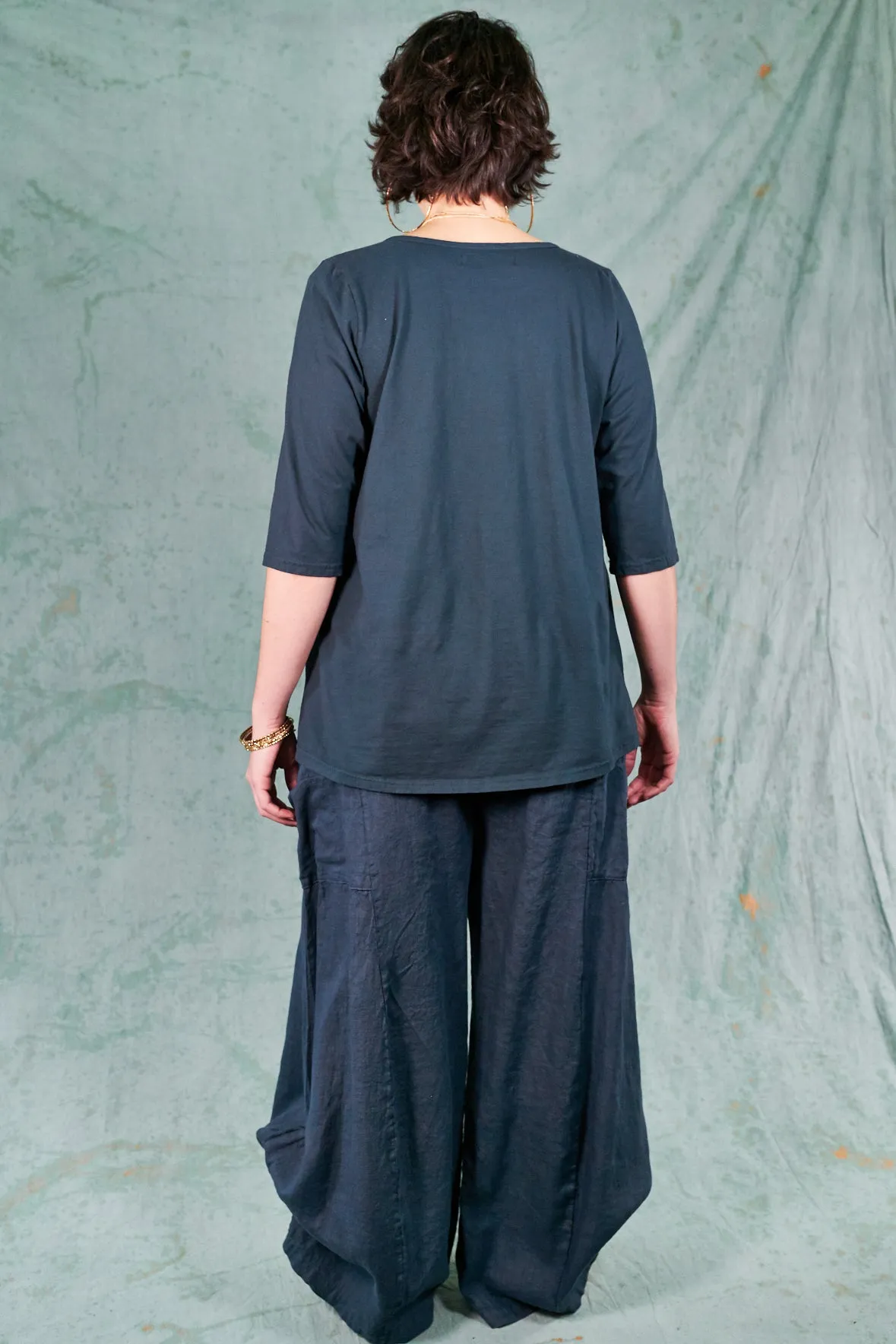 1207 Sunny Day Top-Cosmic Navy-P