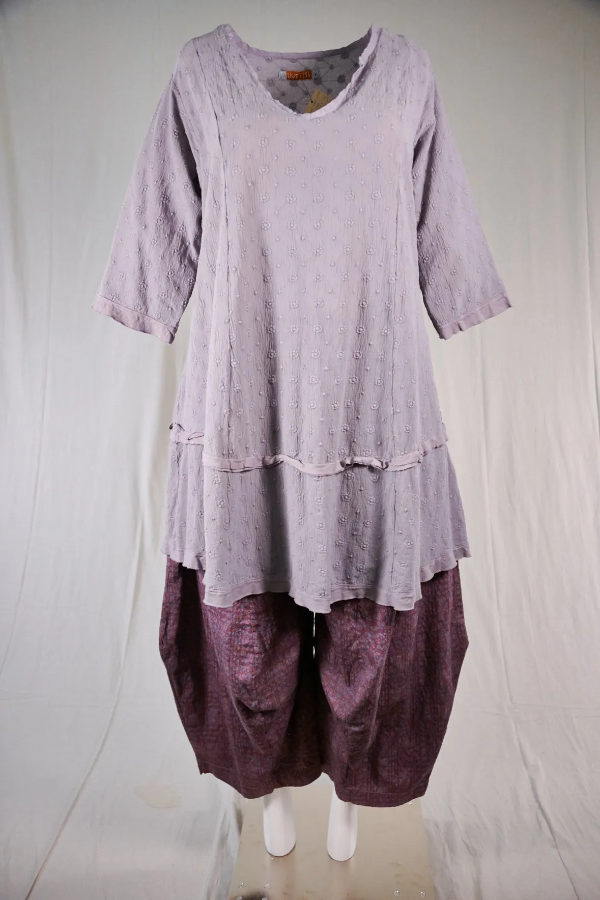 2311 Gypsy Gauze Summer Dress-Purple Dusk