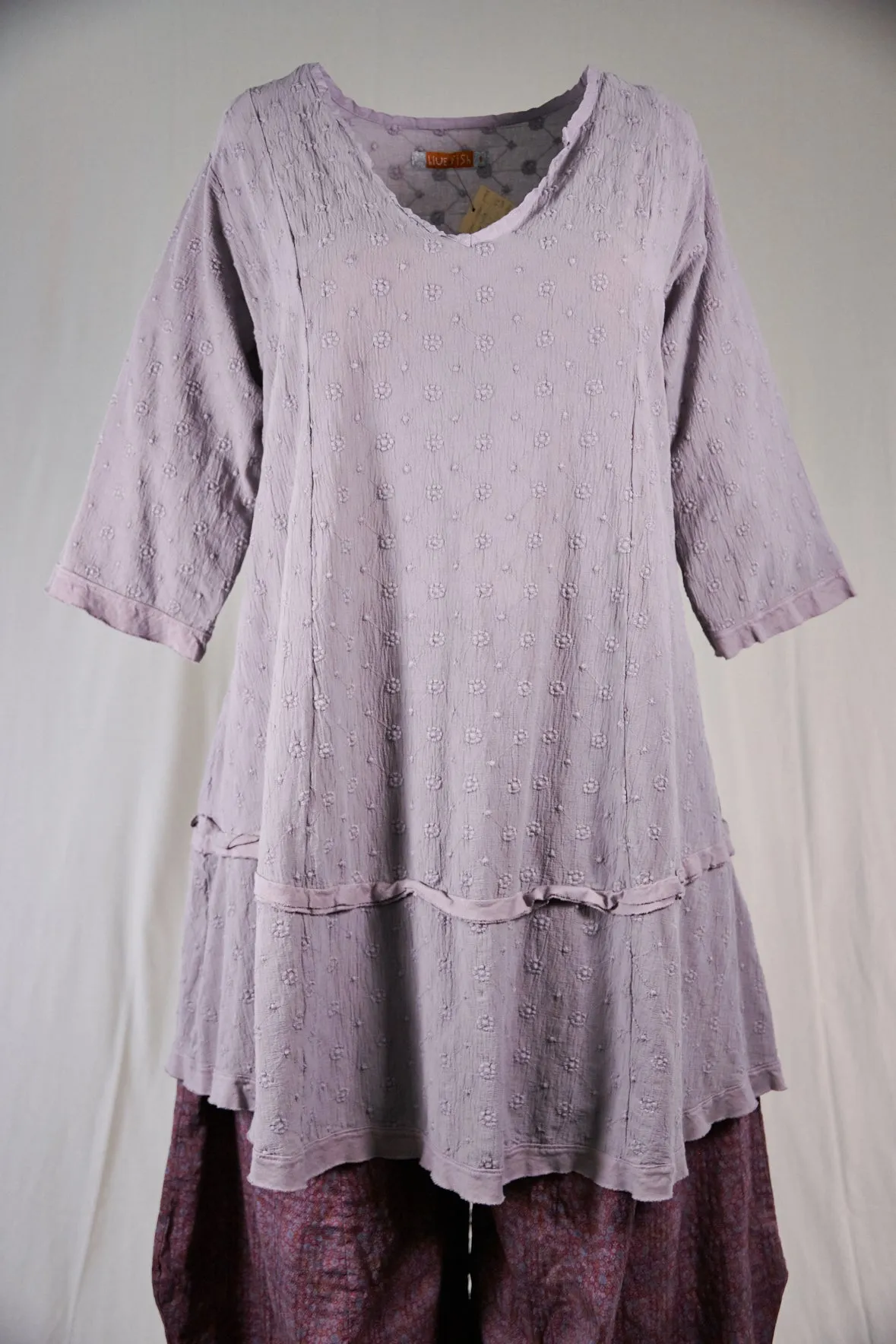 2311 Gypsy Gauze Summer Dress-Purple Dusk