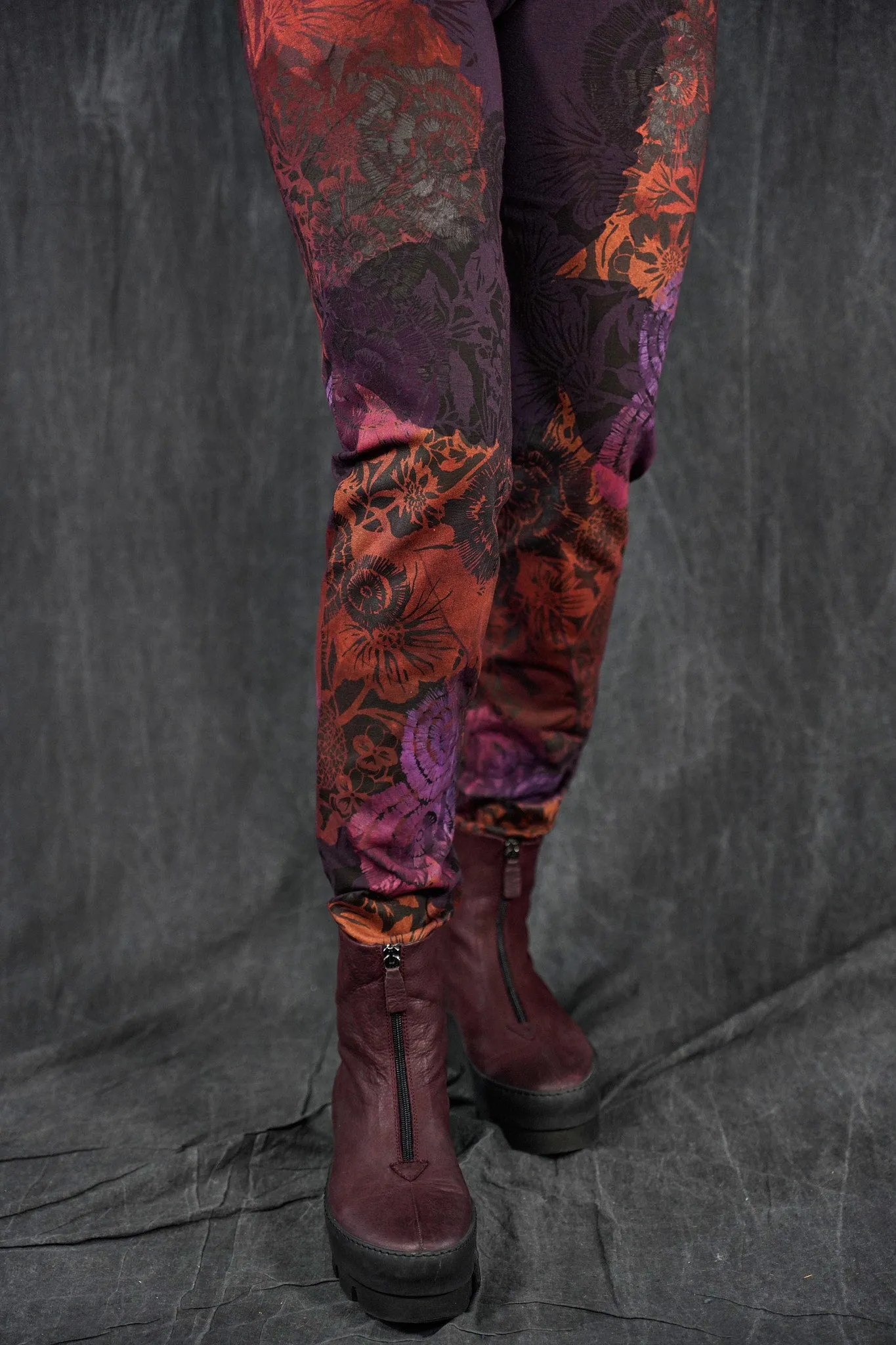 3136 Handprinted Heavyweight Legging Dulse-P