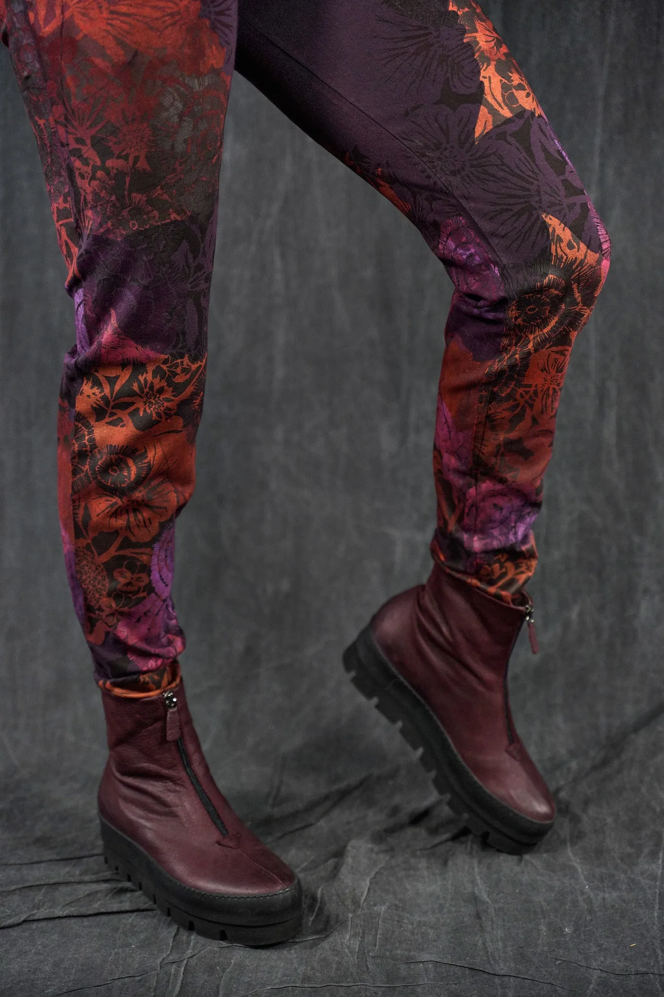 3136 Handprinted Heavyweight Legging Dulse-P