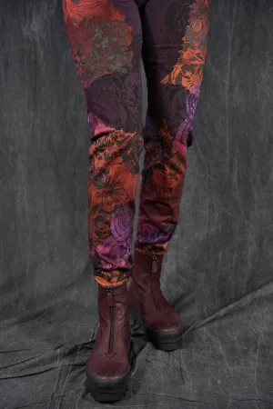 3136 Handprinted Heavyweight Legging Dulse-P