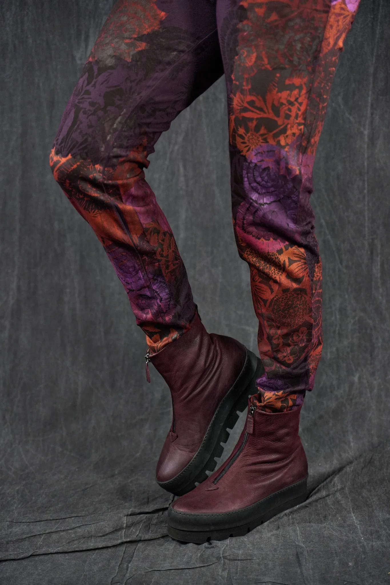 3136 Handprinted Heavyweight Legging Dulse-P