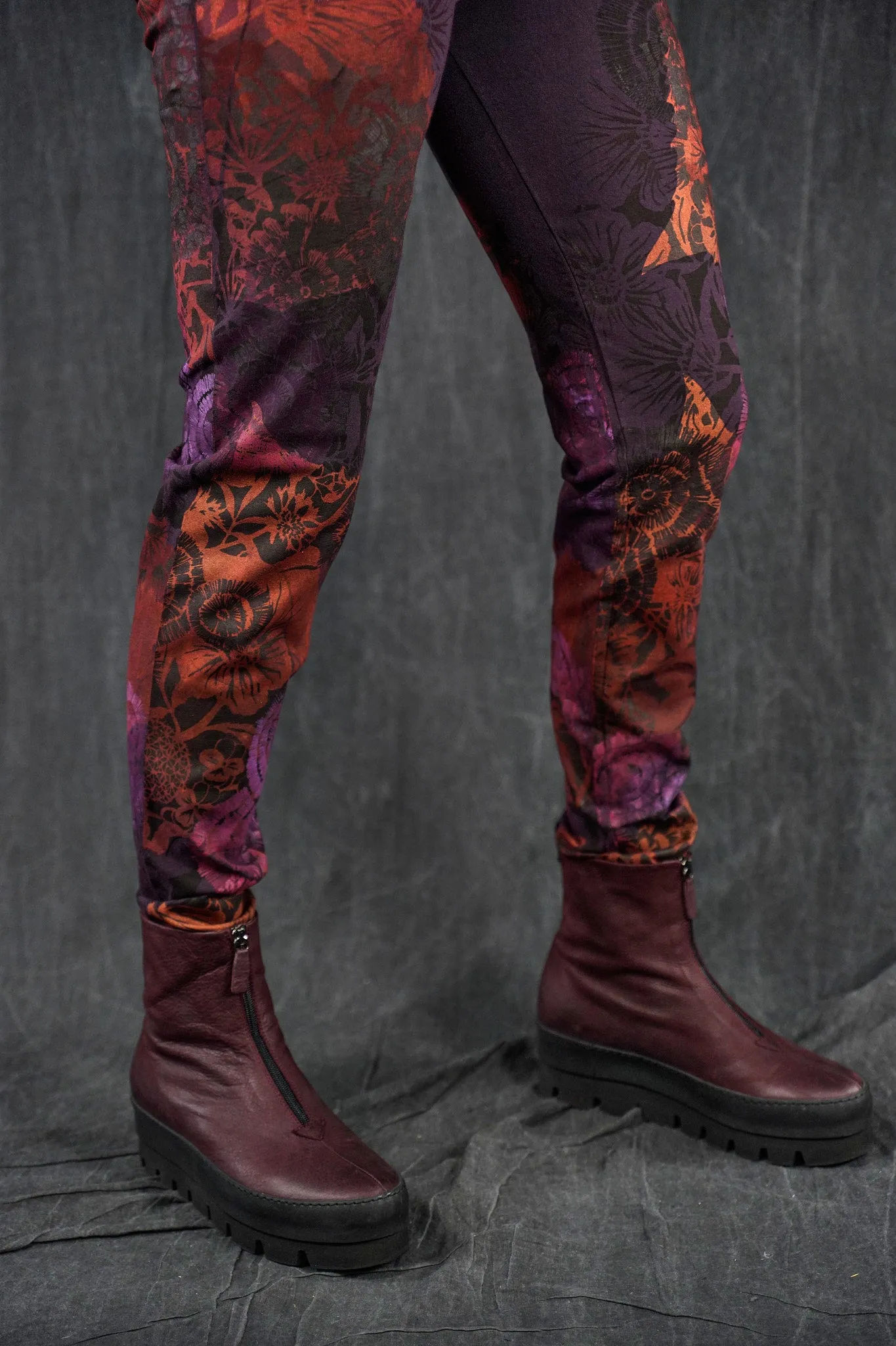 3136 Handprinted Heavyweight Legging Dulse-P