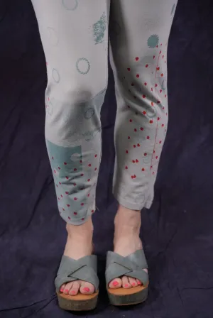 3167 Crop Legging Clouds-P