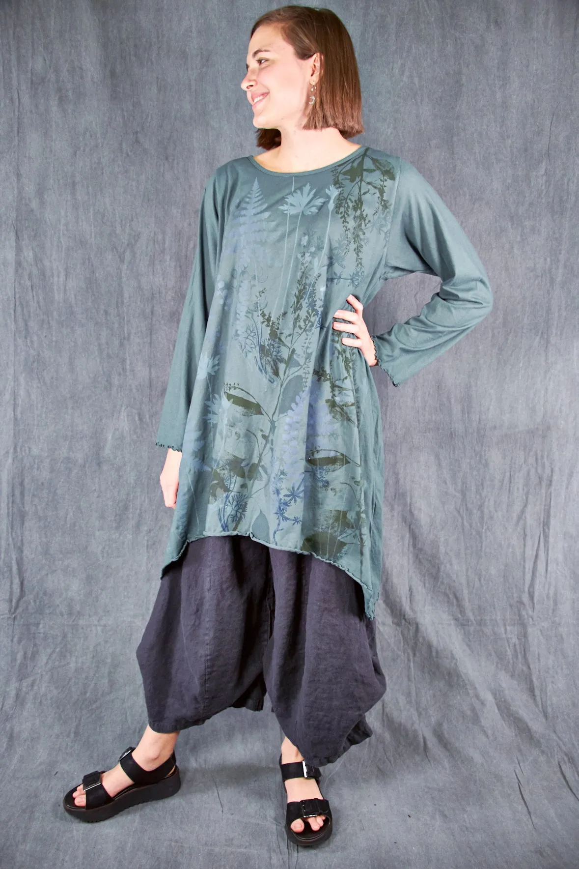 7228 Swing Dress Spruce-Meadow Flower