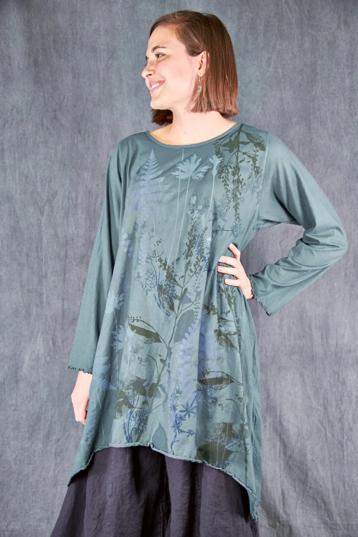 7228 Swing Dress Spruce-Meadow Flower