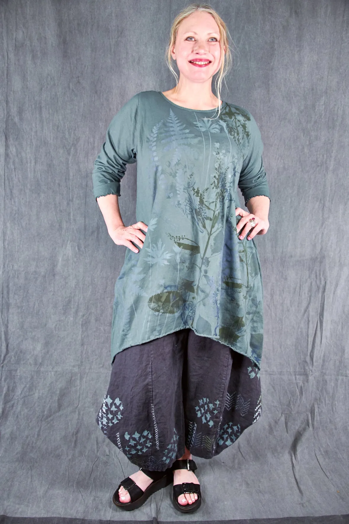 7228 Swing Dress Spruce-Meadow Flower