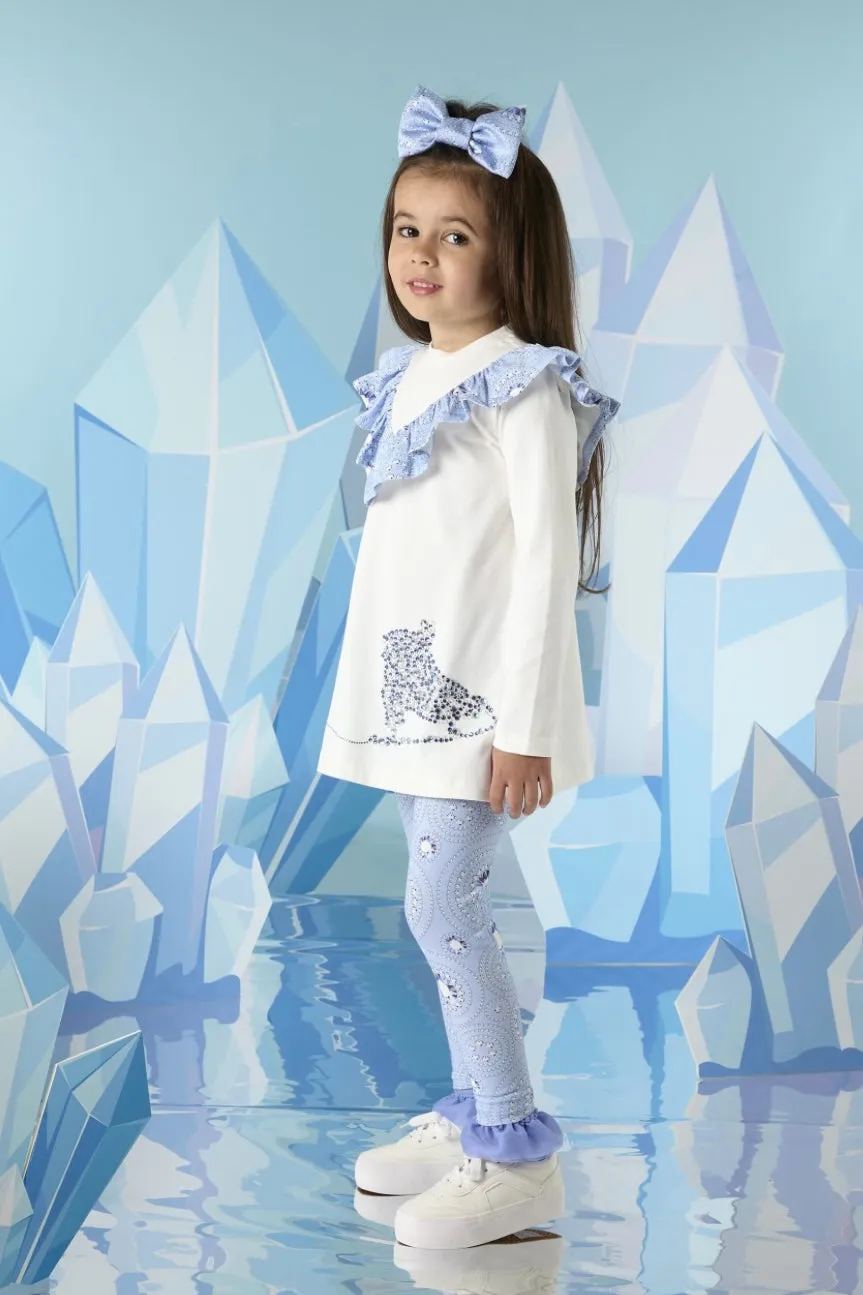 ADee PEARL White Ice Skate Legging Set W241501