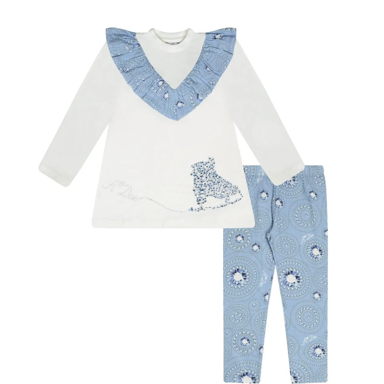 ADee PEARL White Ice Skate Legging Set W241501