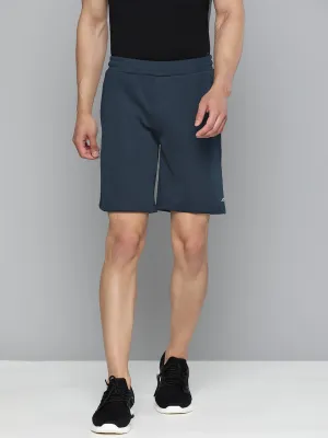 Alcis Men Navy Blue Slim Fit Training or Gym Sports Shorts
