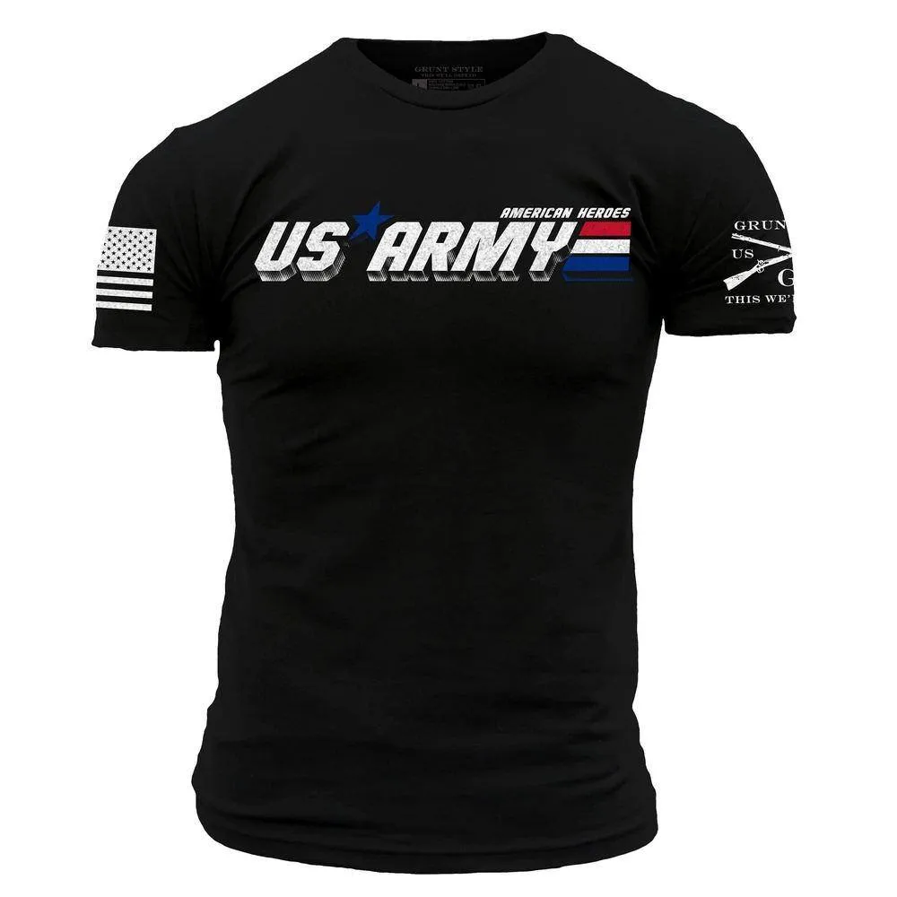 Army American Heroes T-Shirt - Black