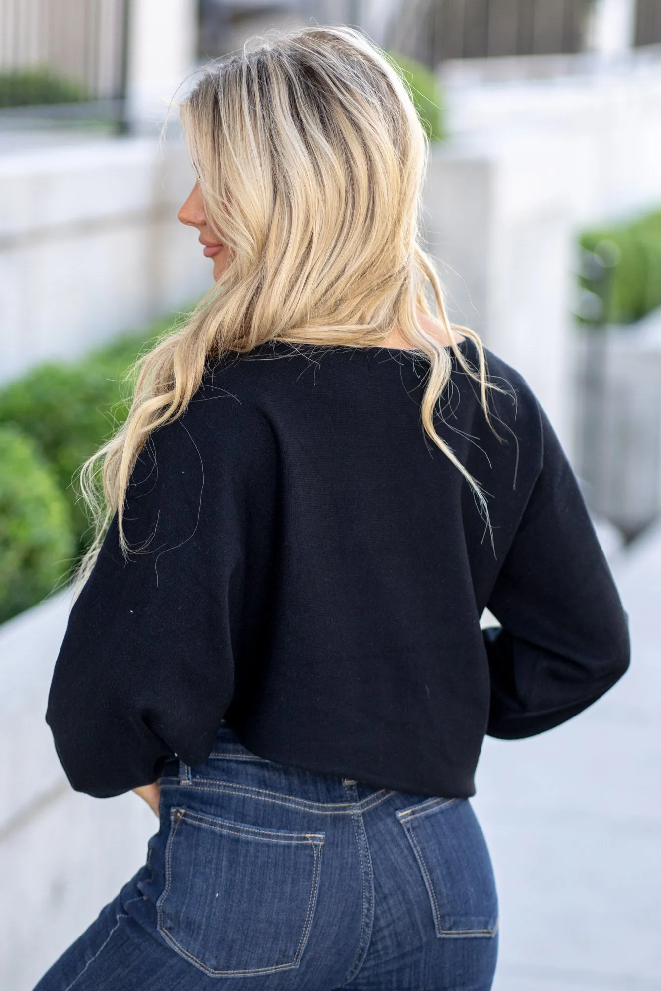 Asymmetric Hem Long Sleeve Sweater