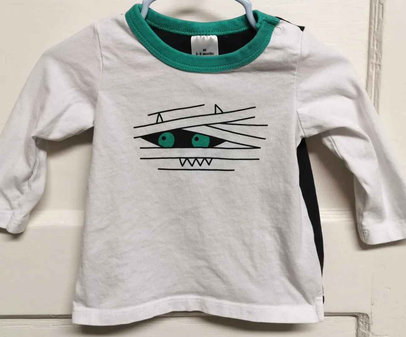 BABY BOY SIZE 3/6 MONTHS - Adorable Graphic Long sleeve T-shirt EUC B31