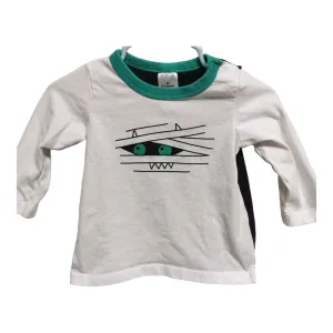BABY BOY SIZE 3/6 MONTHS - Adorable Graphic Long sleeve T-shirt EUC B31