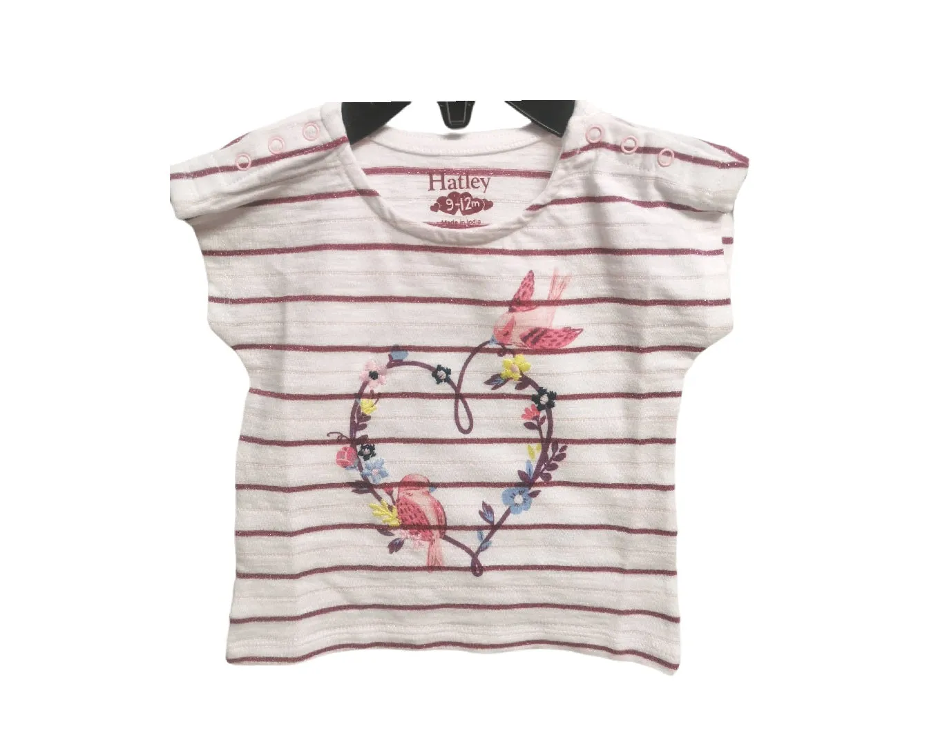 BABY GIRL SIZE 9/12 MONTHS - HATLEY, Graphic Cotton T-Shirt NWT B47