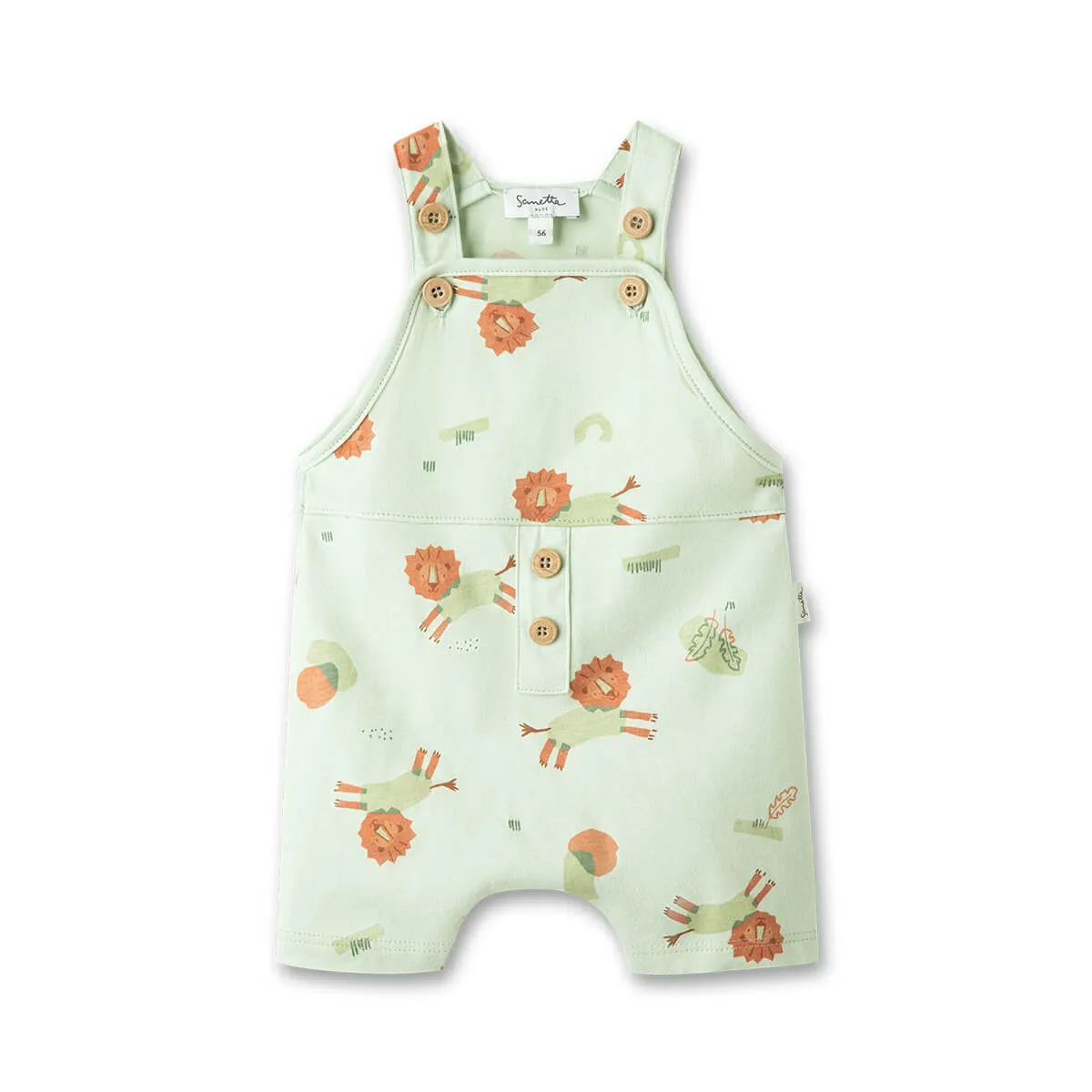 Baby Latzhose Kurz Löwe aus Bio Baumwolle GOTS