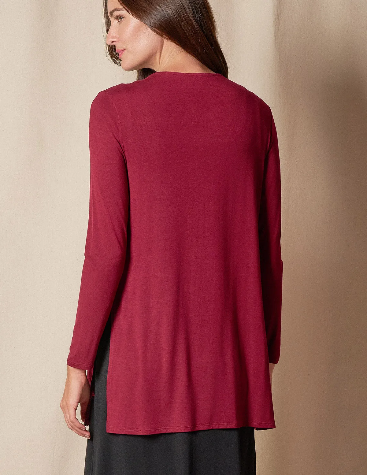 Bamboo Yoga Wrap - Shorter Length - Burgundy
