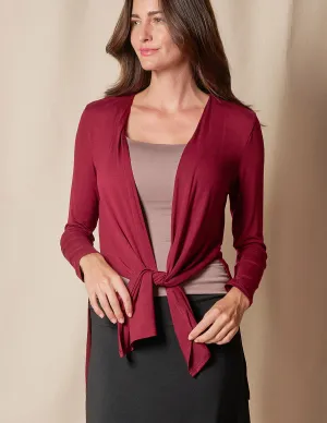 Bamboo Yoga Wrap - Shorter Length - Burgundy