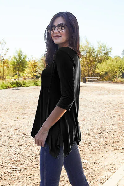Basic Bae Round Neck Pocketed T-Shirt