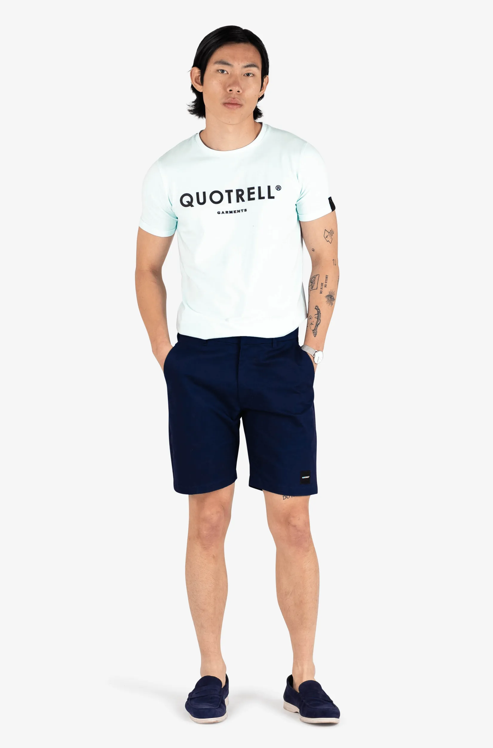 BASIC GARMENTS T-SHIRT | FADED BLUE/BLACK