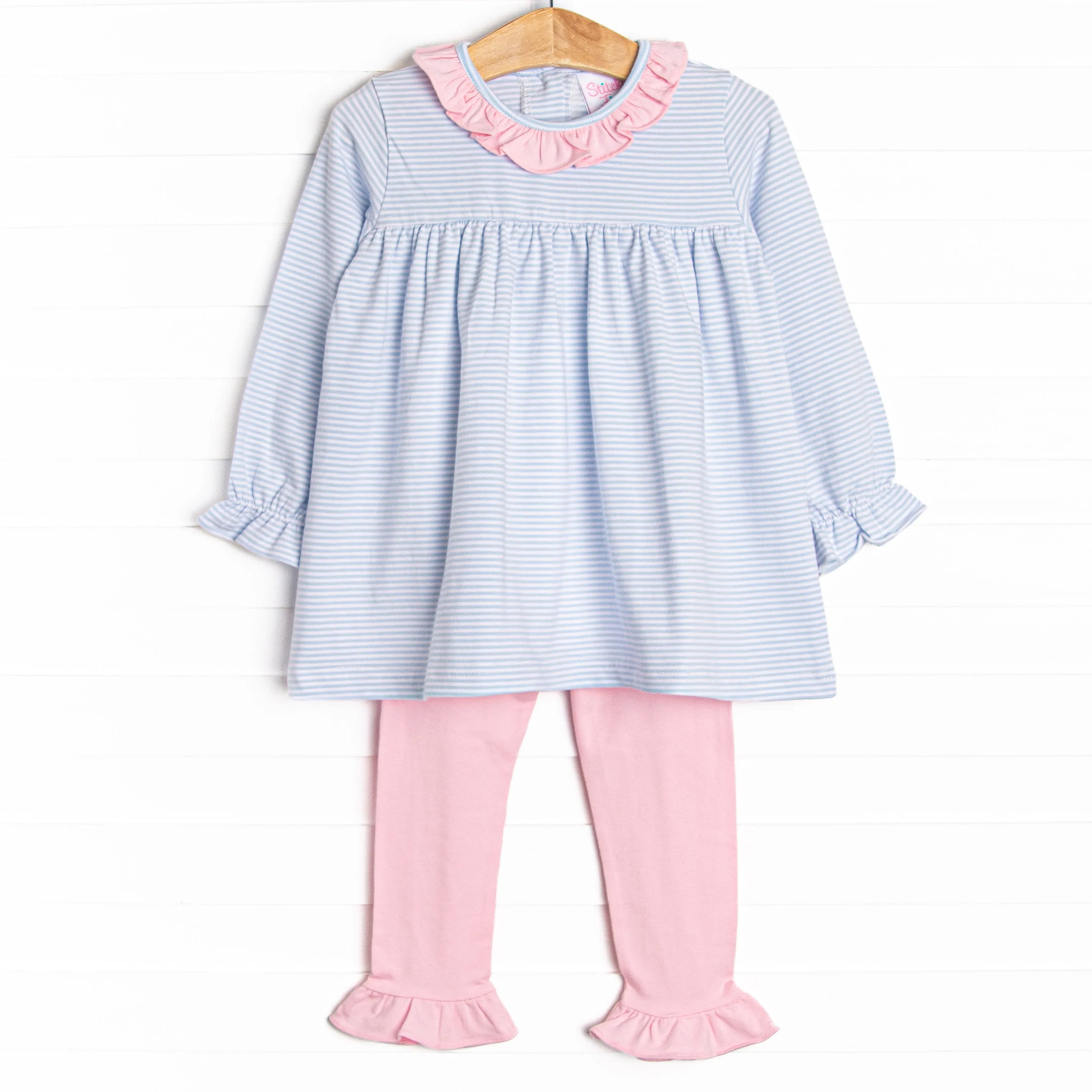 Best of Both Worlds Ruffle Legging Set, Blue
