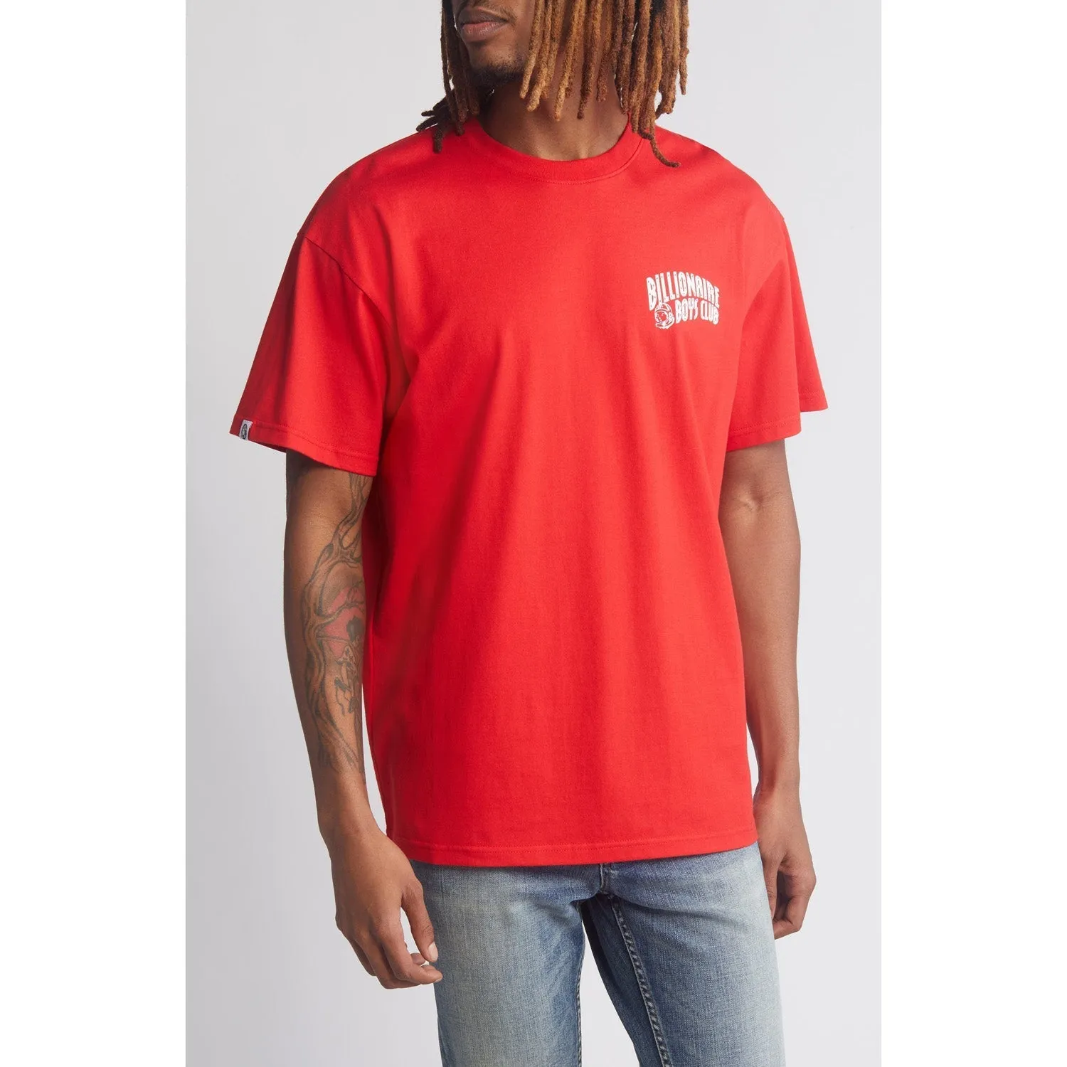 Billionaire Boys Club Men BB Small Arch SS Knit Tees Poppy Red