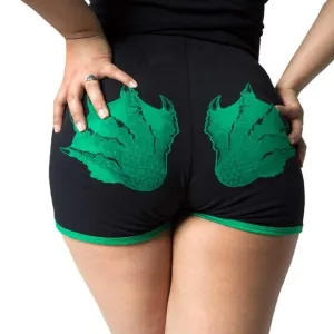 Black Green Creature Running Shorts S-M-L-XL-2XL-3XL NWT