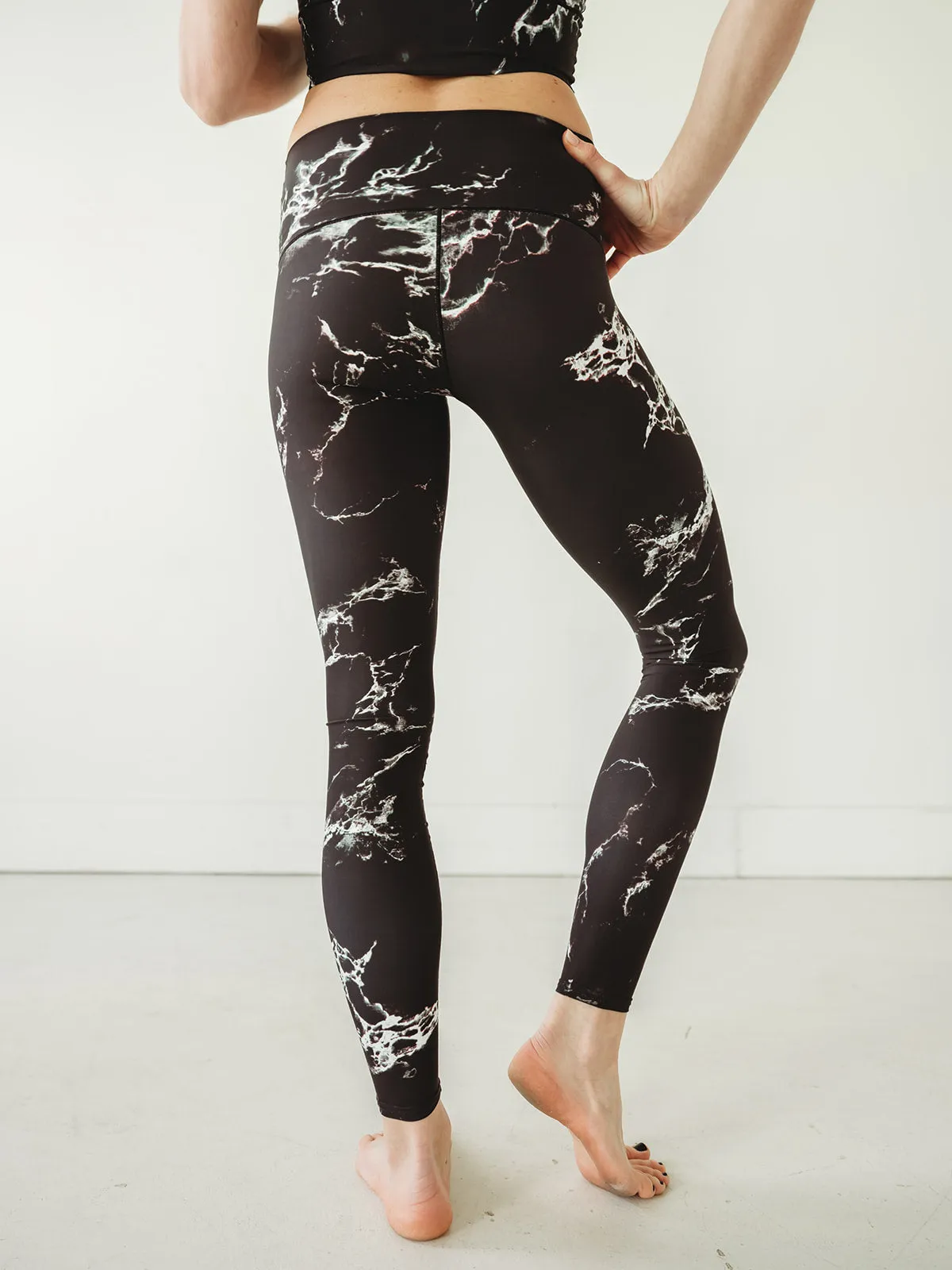 Black Marble Yoga Pants *FINAL SALE*
