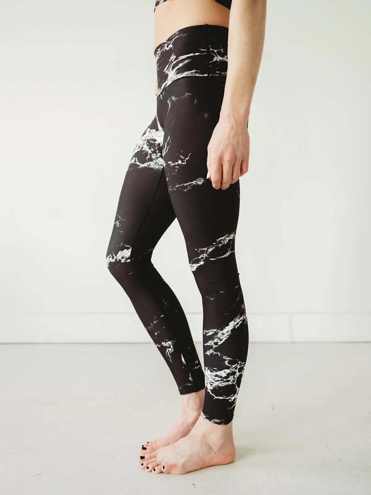 Black Marble Yoga Pants *FINAL SALE*