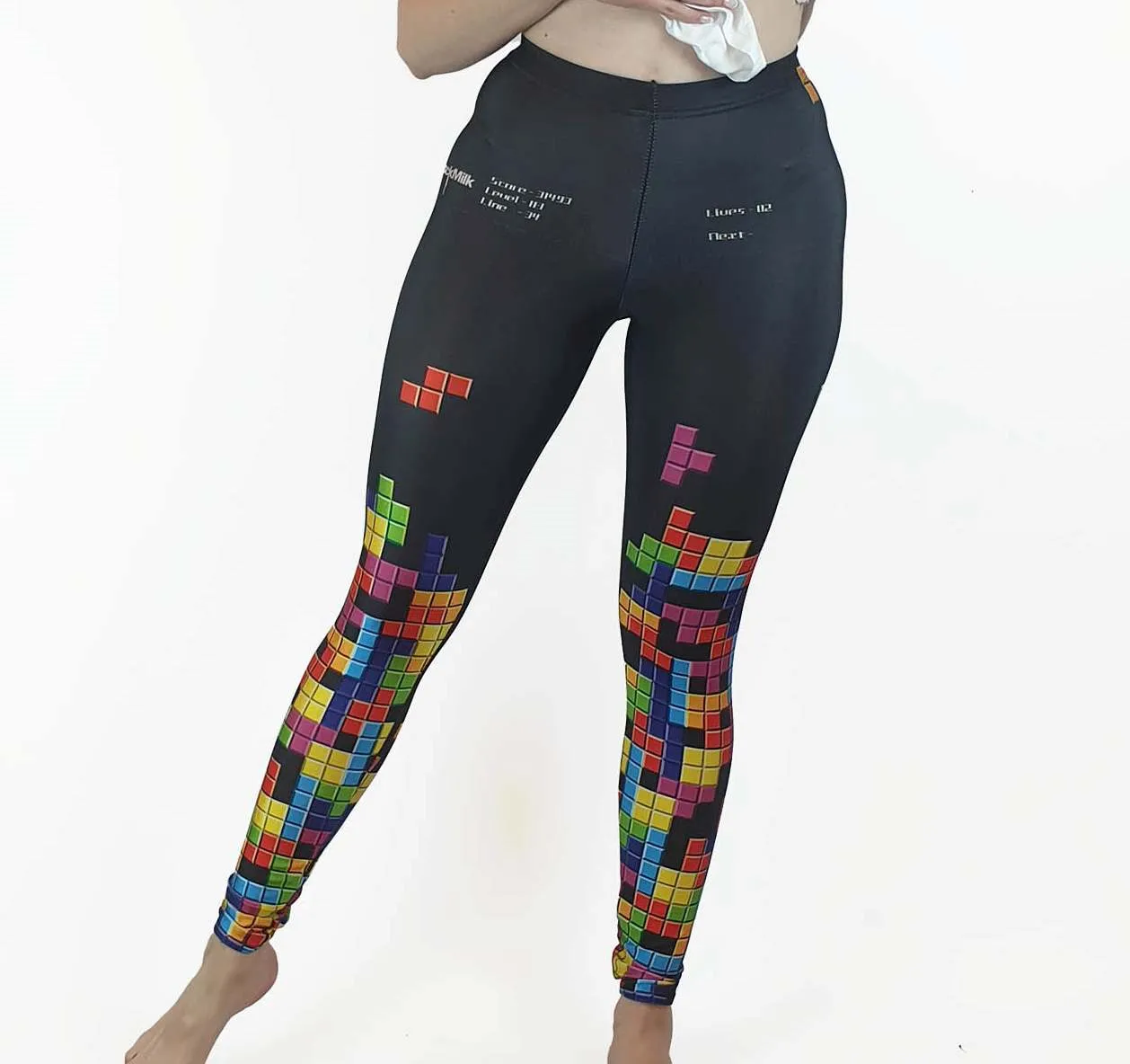 BlackMilk tetris print yoga / active pants size S