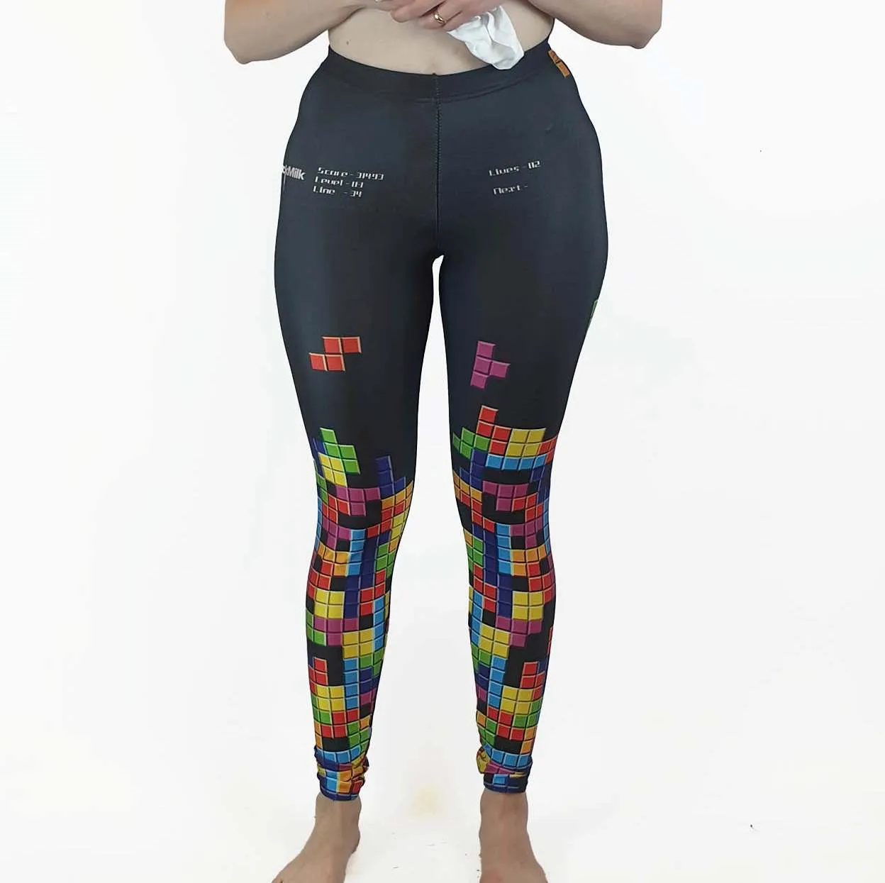 BlackMilk tetris print yoga / active pants size S