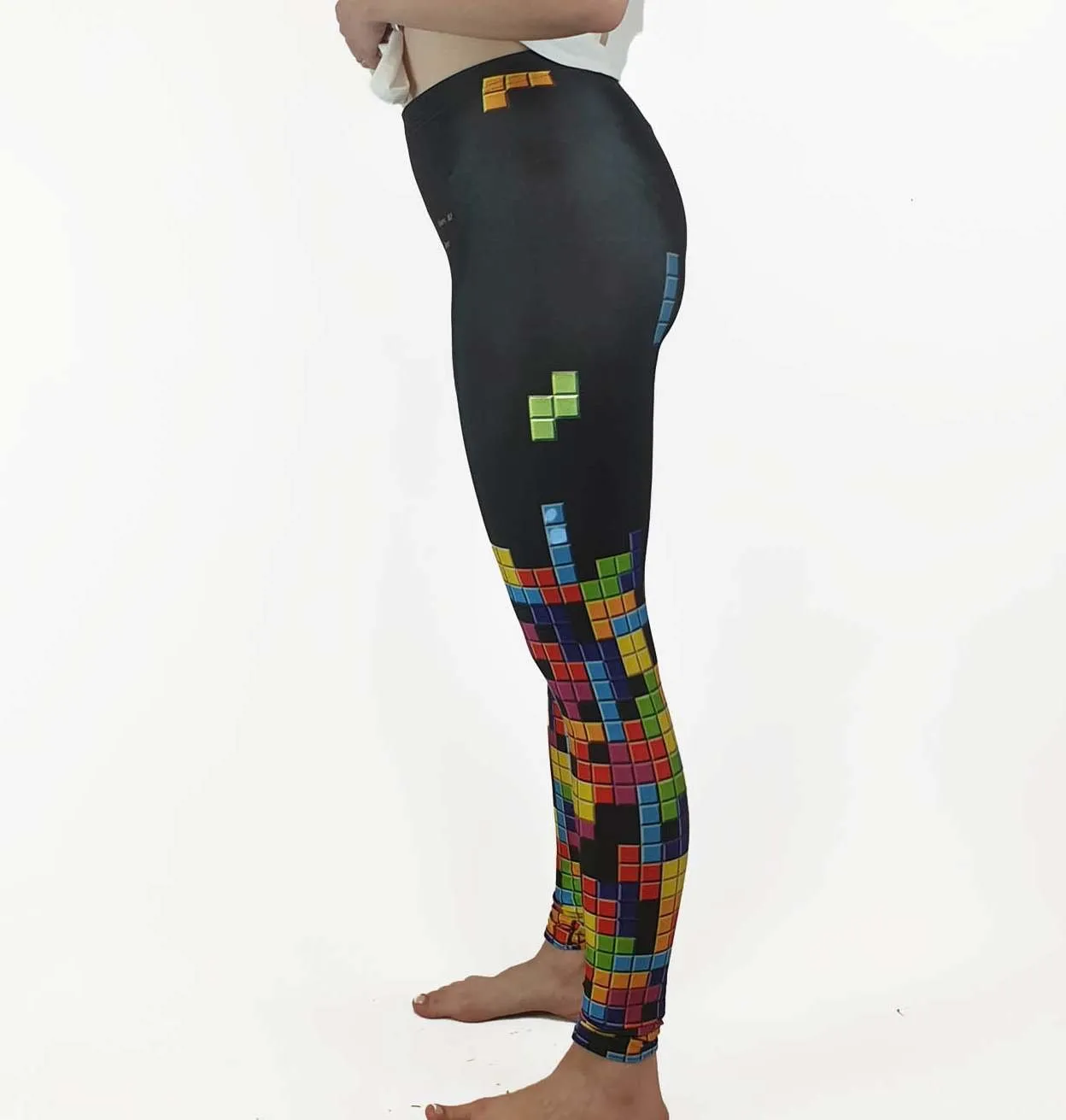 BlackMilk tetris print yoga / active pants size S