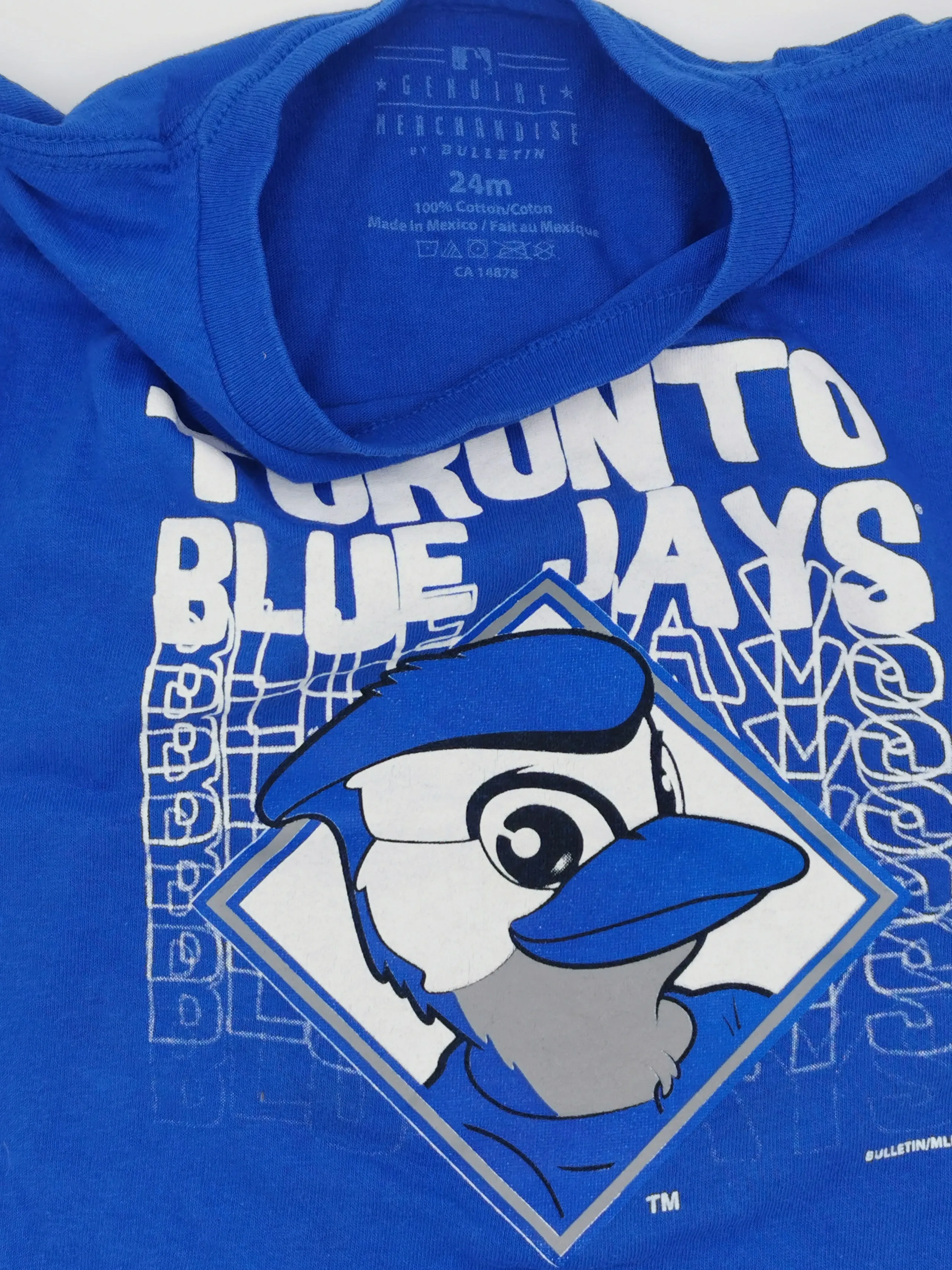 BOY SIZE 2 YEARS - TORONTO BLUE JAYS, Cotton T-shirt EUC B49