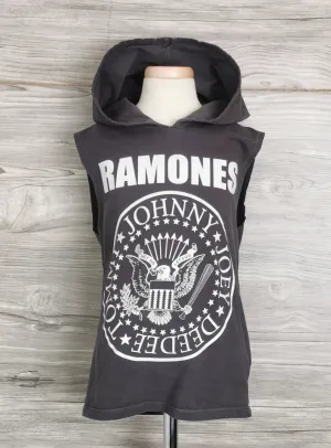 BOY SIZE 6/8 YEARS - H&M, Ramones Graphic Hooded Tank EUC B3
