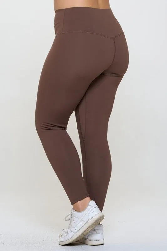 Brown Fleece Lined High Waisted Leggings