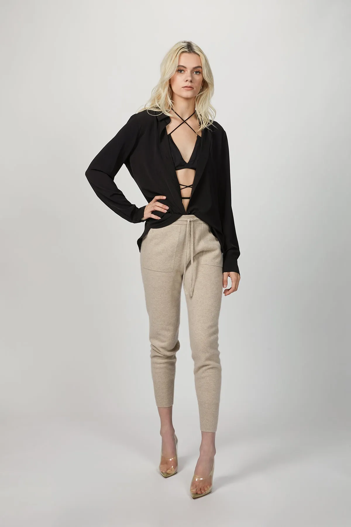 BRUSHED CASHMERE JOGGERS