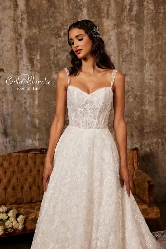 Calla Blanche Size 14 122250 Lala Ivory Gown