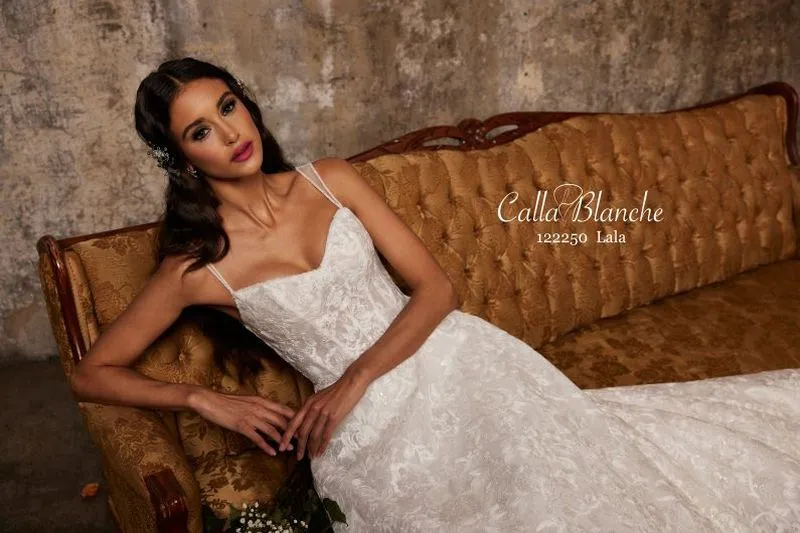 Calla Blanche Size 14 122250 Lala Ivory Gown