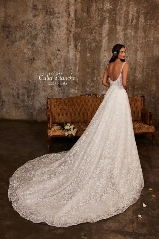 Calla Blanche Size 14 122250 Lala Ivory Gown