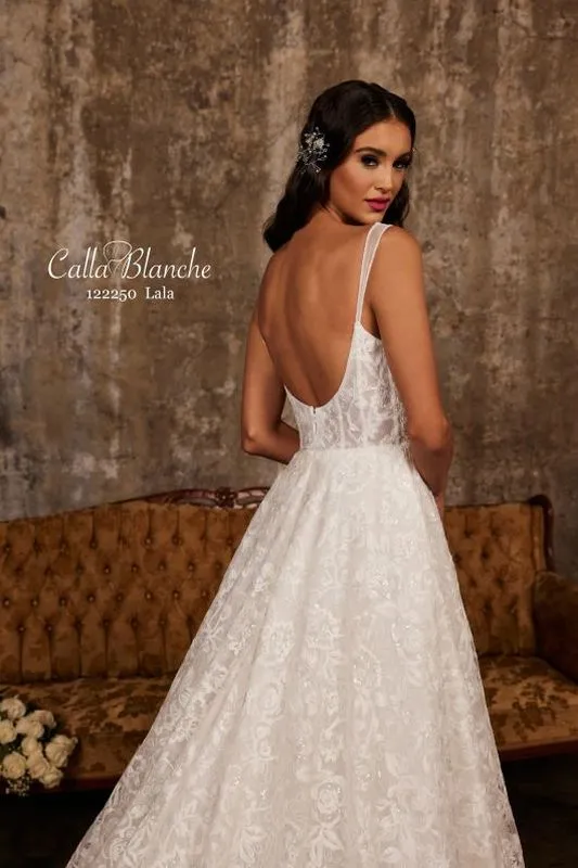 Calla Blanche Size 14 122250 Lala Ivory Gown