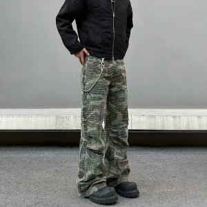 Camouflage Flared Cargo Pants