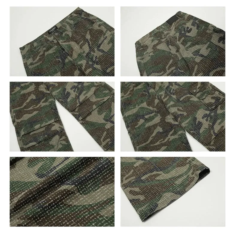 Camouflage Flared Cargo Pants
