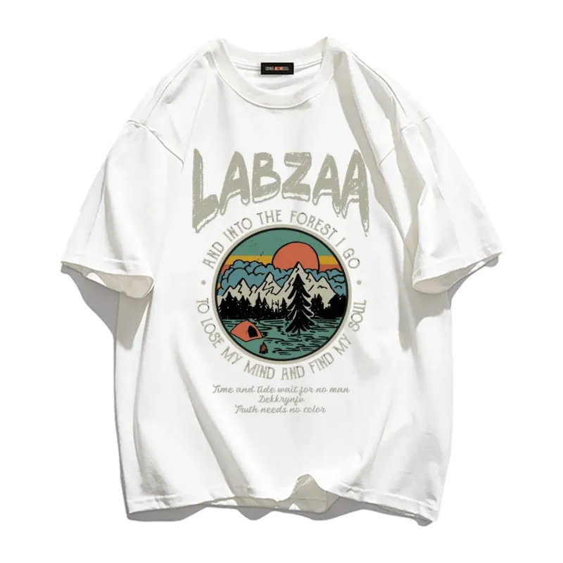 Cartoon Landscape Graphic T-shirt
