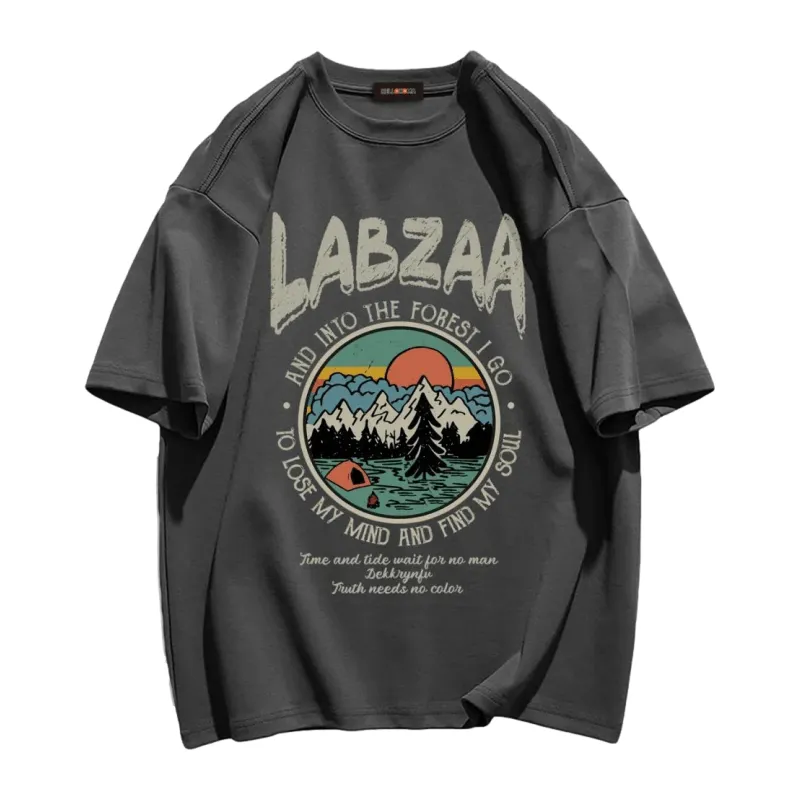 Cartoon Landscape Graphic T-shirt