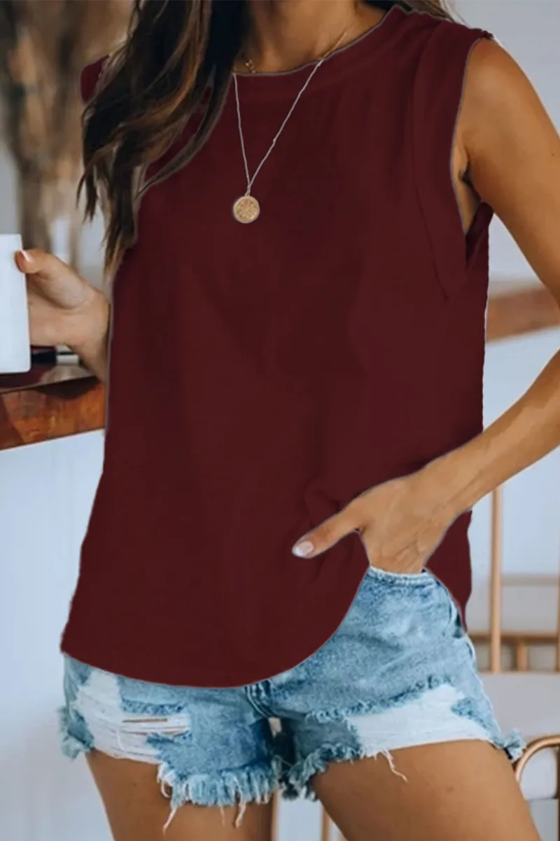Casual Solid Basic O Neck T-Shirts(4 Colors)