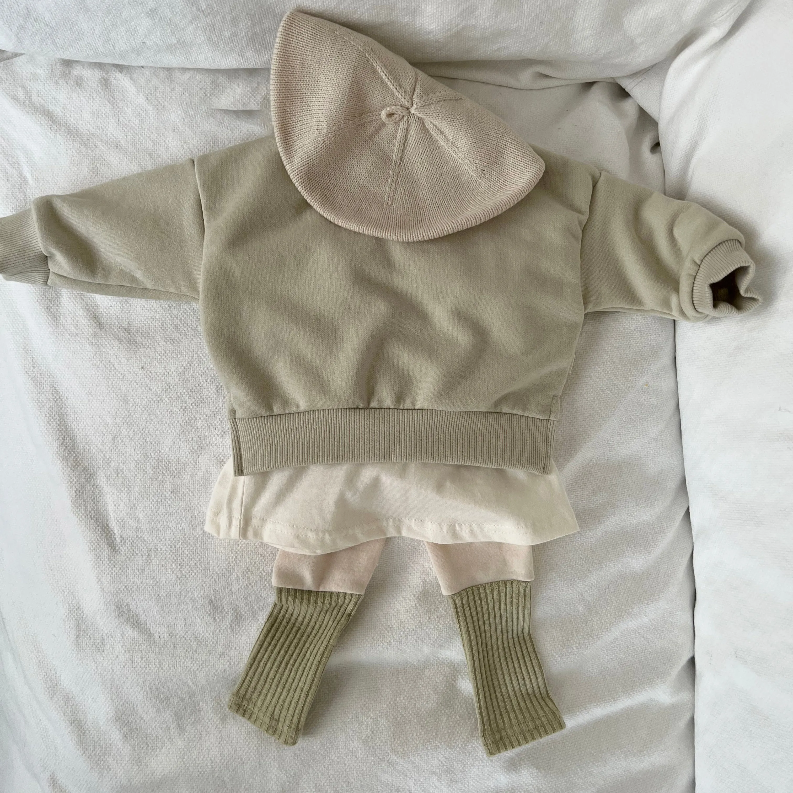 Chewy Rib Contrast Leggings- Melon