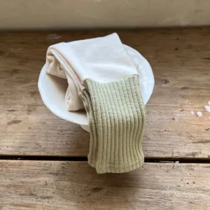Chewy Rib Contrast Leggings- Melon